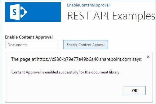 Enable Content Approval